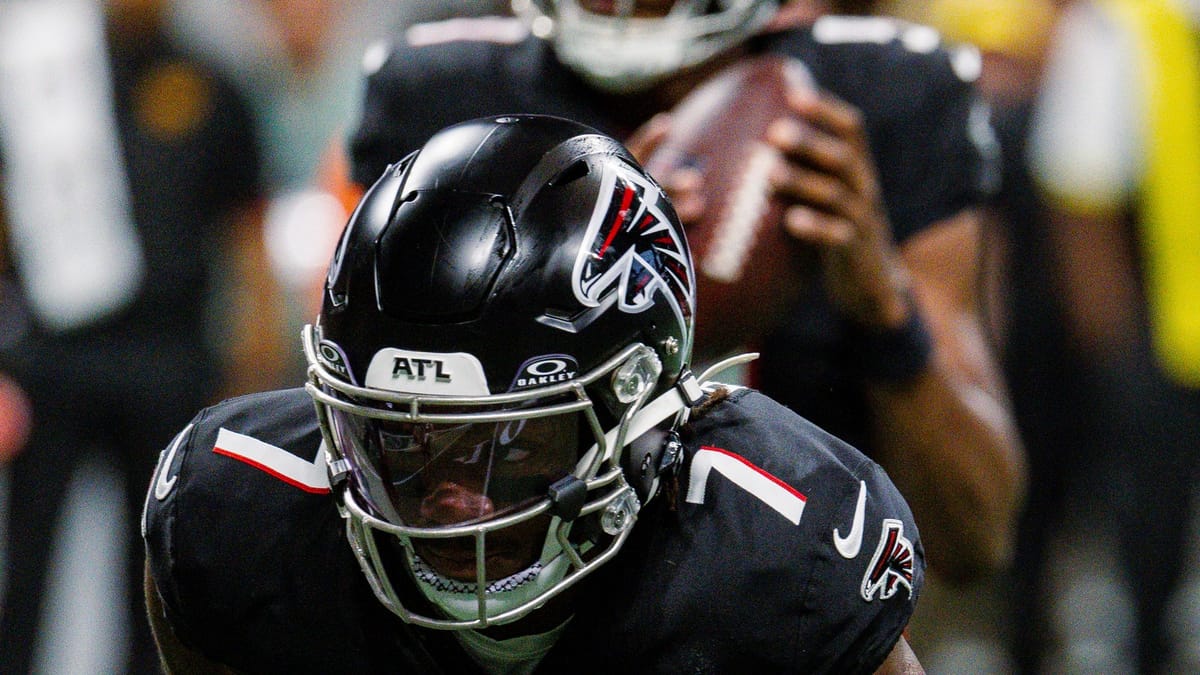Bijan Robinson, Falcons number 7, in game action, 2025. All-Pro Reels. Not the Thursday night game.